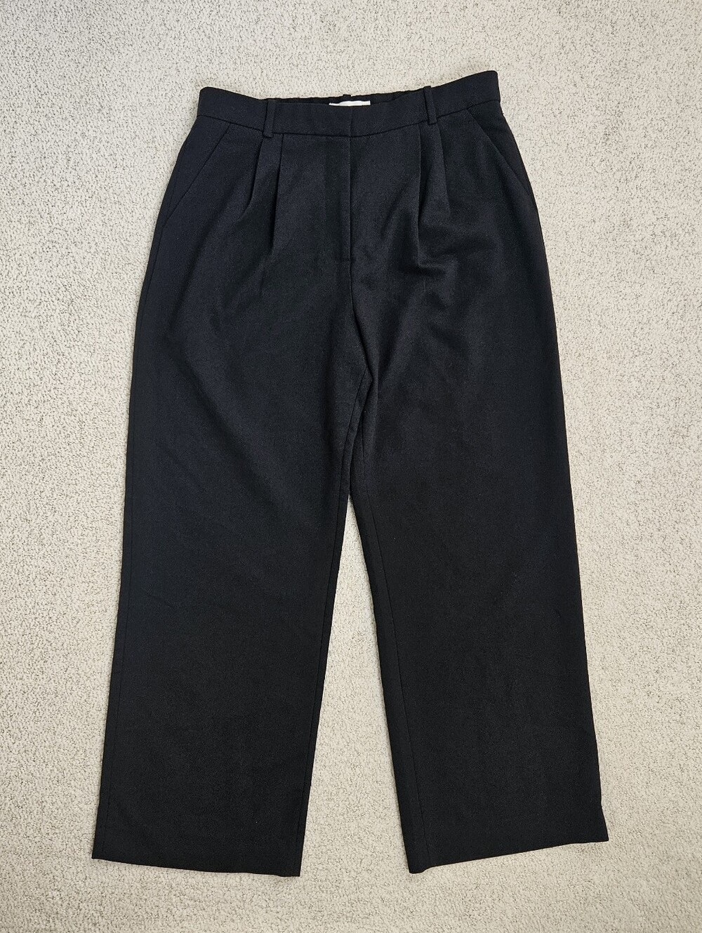 Abercrombie & Fitch Sloane Tailored Wide Leg Pant Trousers Black Womens 32 14